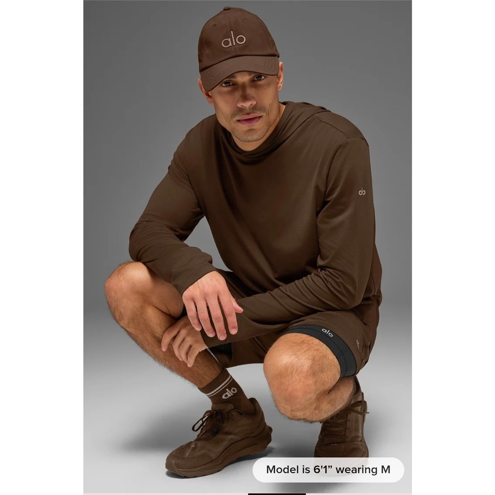 Alo Yoga Conquer Reform Hood Espresso Atheleisure Athletic Streetwear UNISEX